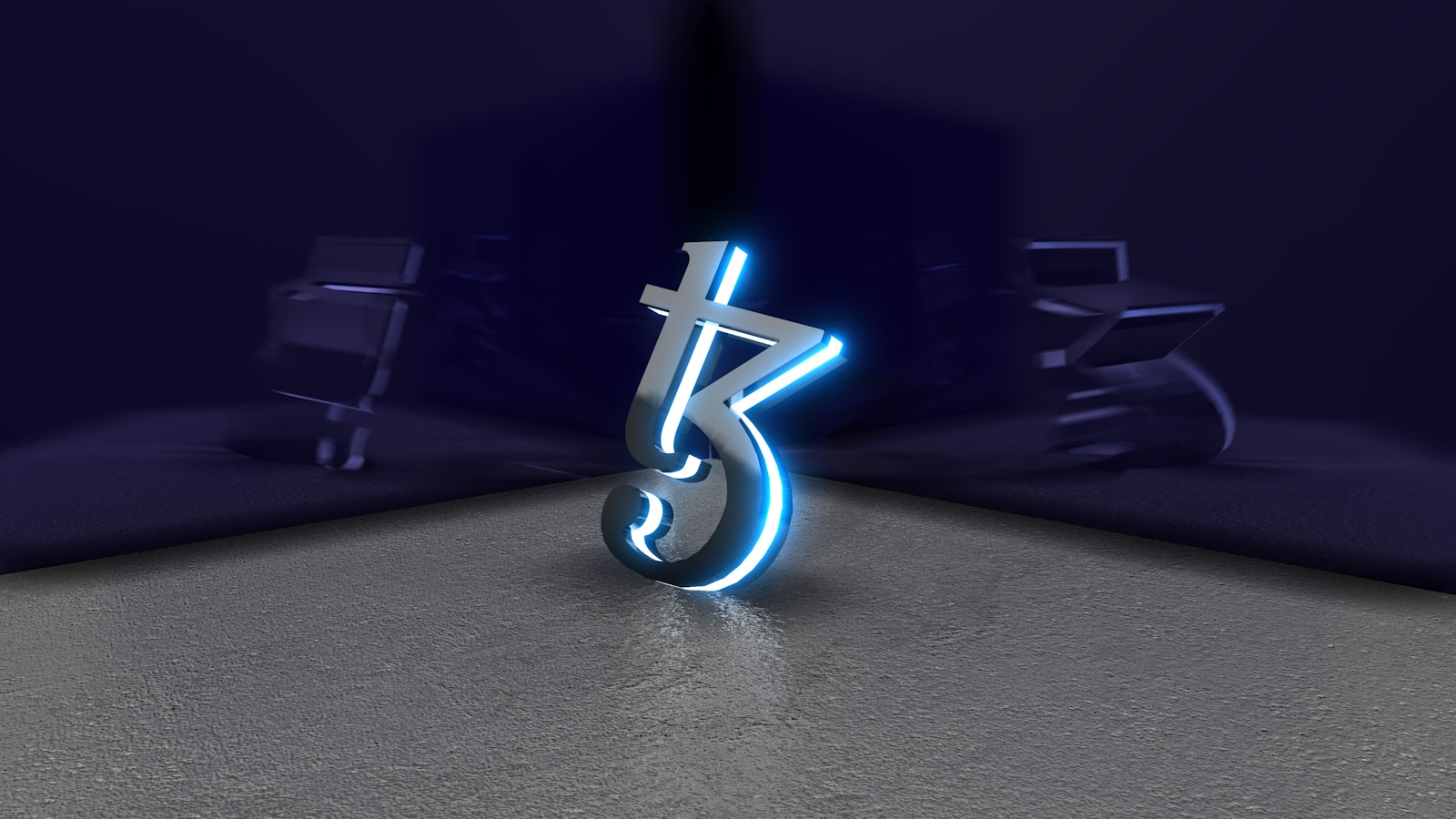 a lit up sign sitting on top of a table